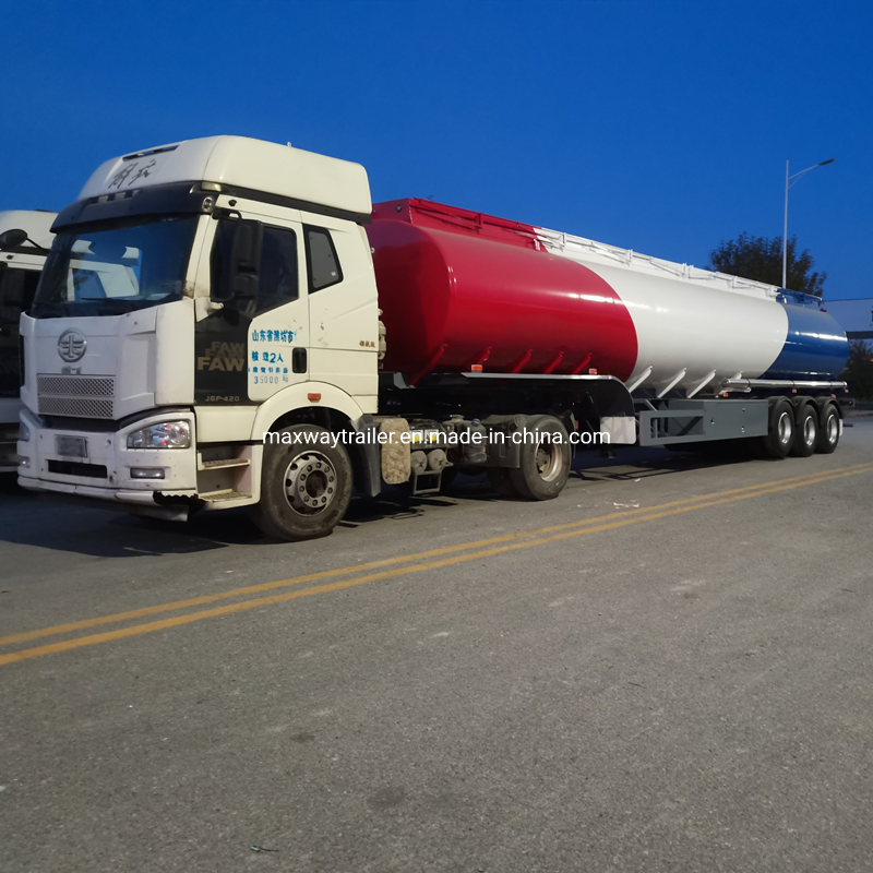 3 Axles 40000L/42000L/45000L/48000L/50000L Aluminum Steel Petroleum/Diesel/Fuel/Crude Oil/Milk/Water/Gasoline Tanker Trailer Tank Truck Trailer