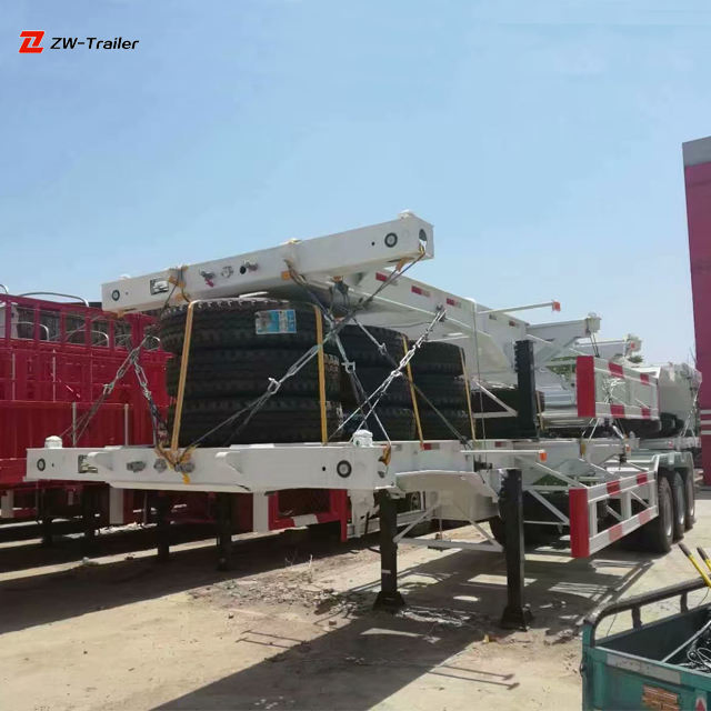 Stock 3 Axle Jost Support Leg Container Chassis Skeleton Semi Trailer