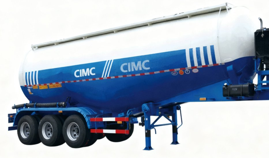 Cimc 3 Axle 45m3 Bulk Cement Powder Tank Semi Trailer