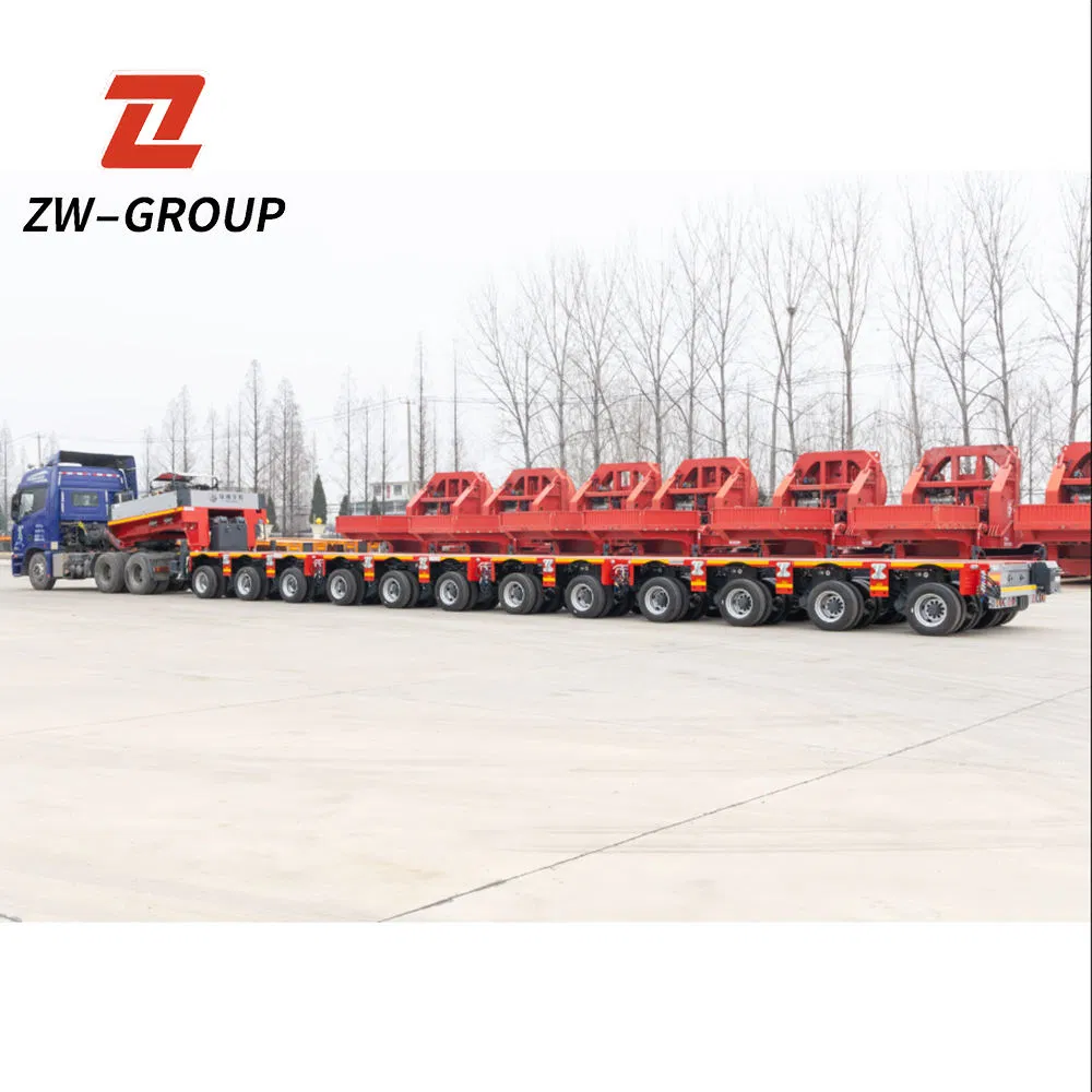 Heavy Duty 150t-300t Multi Hydraulic Axis Low Bed Semi Modular Trailer Lowbed Semi Trailer