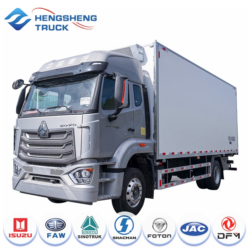 Sinotruk HOWO New/Used 10 Ton Refrigerated Van Food Freezer Cooling Box Truck Cargo Cooling Transport Trucks for Milk Meat Ice Cream Delivery