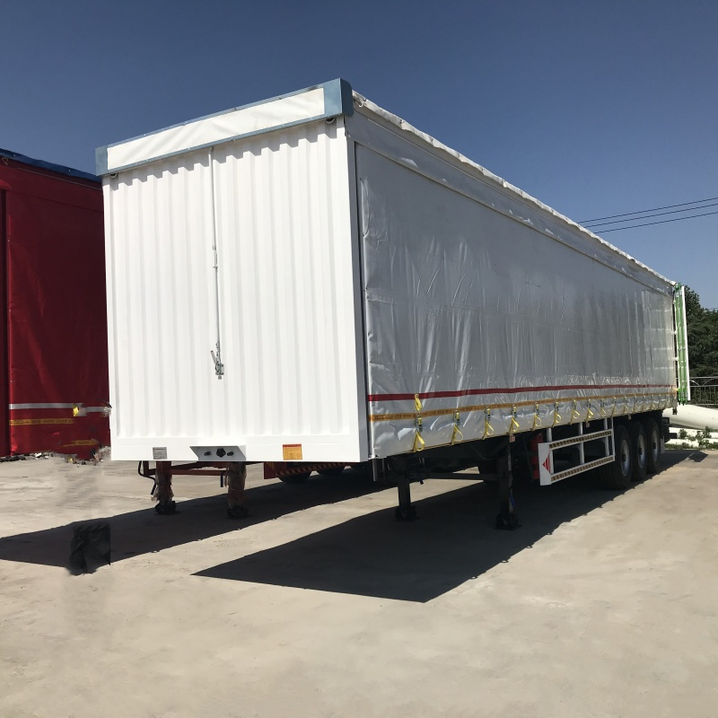 Manufacture BPW Axle 3 Tarparlin Van Truck Dry Cargo Carrier Semi Trailer