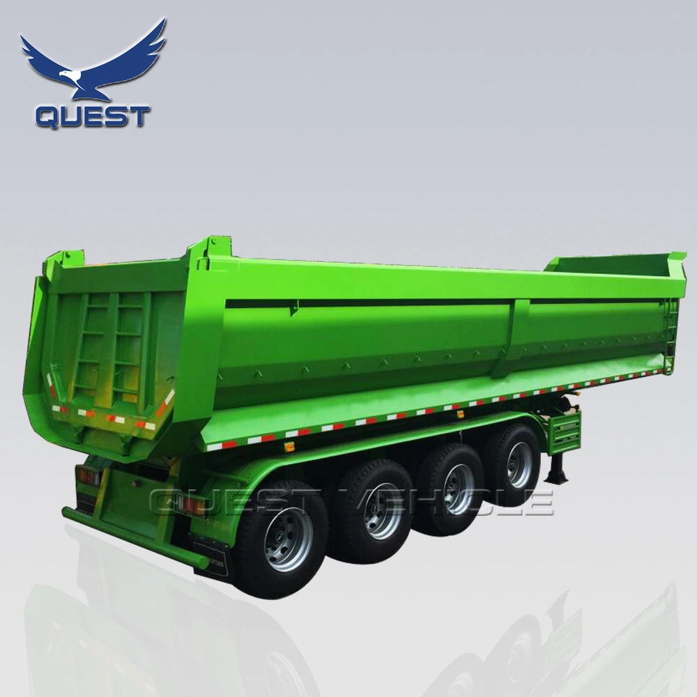 Durable Aggregate 45cbm 80 Tons Dump Tipper Truck Semi Trailer with 4 Axles