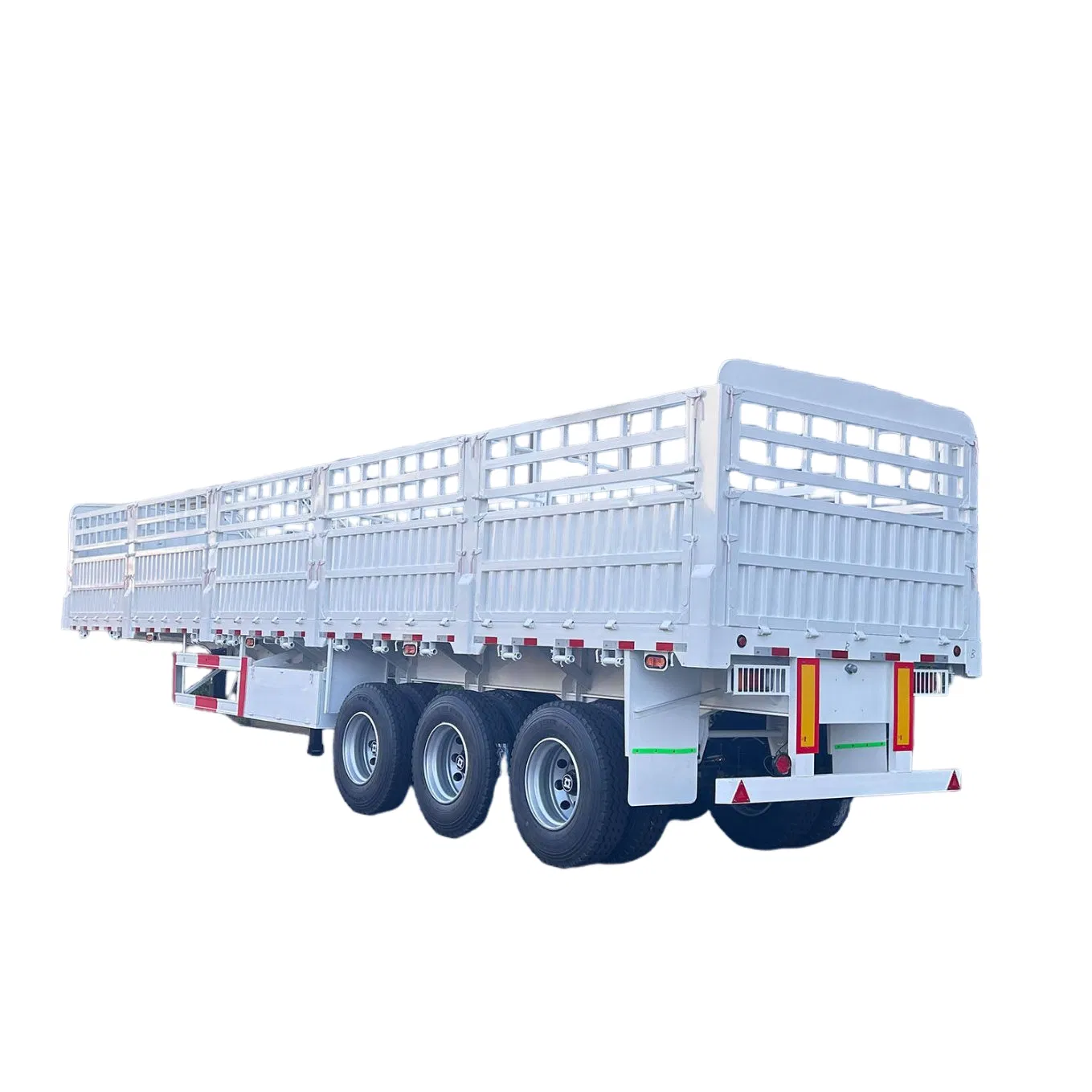 Heavy Duty Durable Design 3 4 5 Fuwa Axle Warehouse Rack Livestock and Vegetables Transport Fence Stake Cargo Fence Semi Truck Trailer for Sales