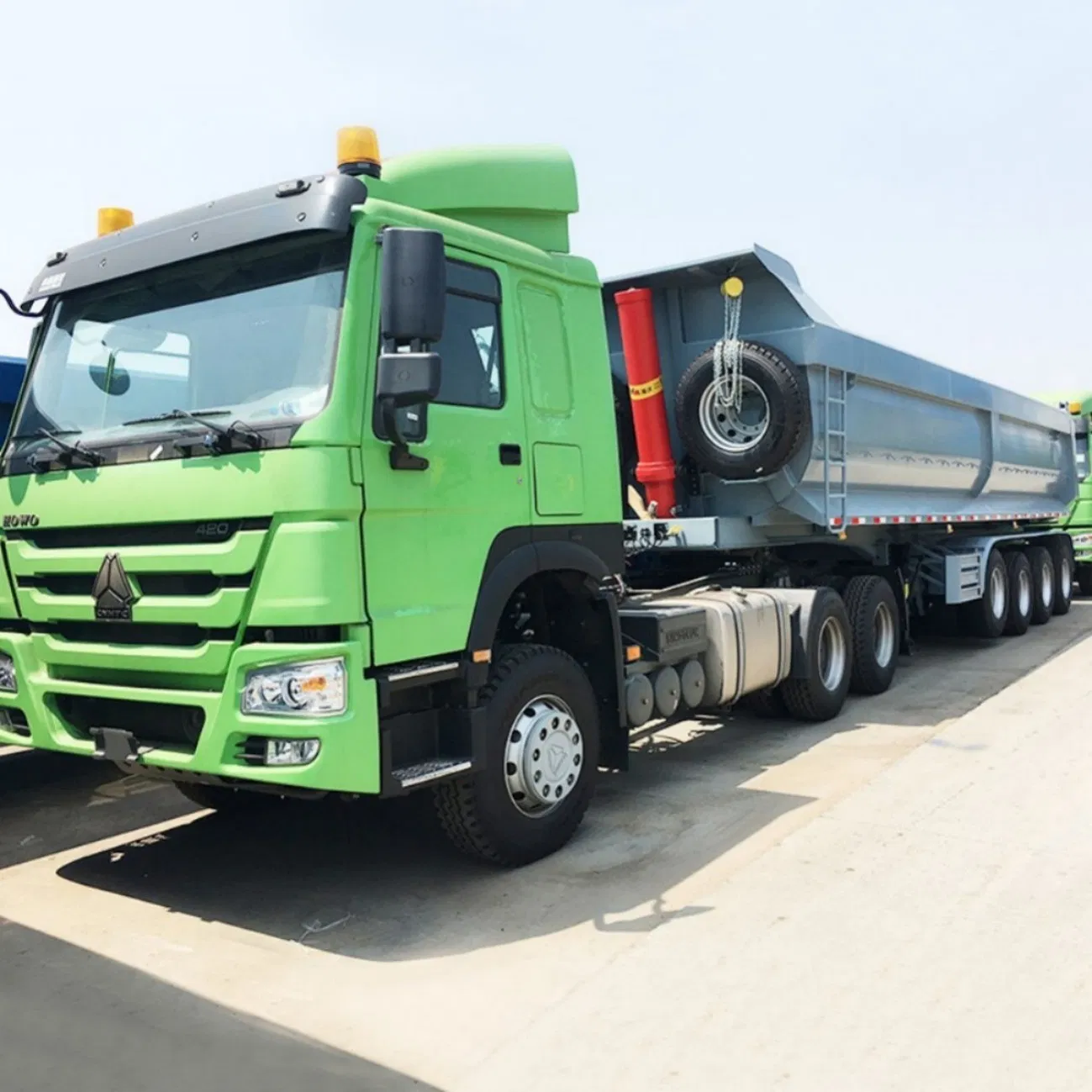 High Quality 2-Axle 40cbm Back Dump Semi Trailer Hydraulic Tipper Sand Transport Trailer