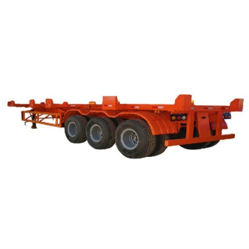 Popular Semitrailer Skeleton Semi Truck Trailer 3 Axle Cargo Trailer