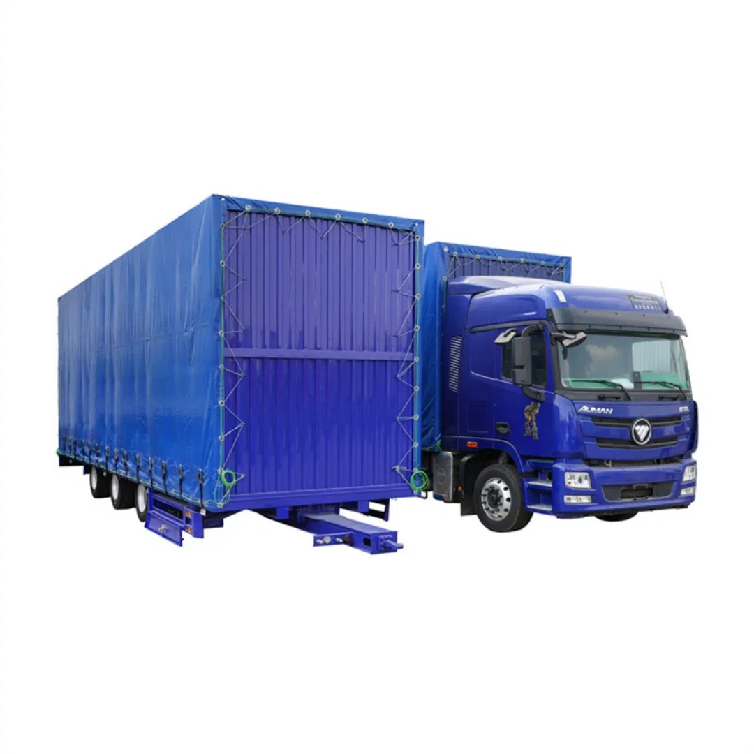 Durability Reliability Center Drawbar Curtain Side Semi Trailer for Low-Density Goods
