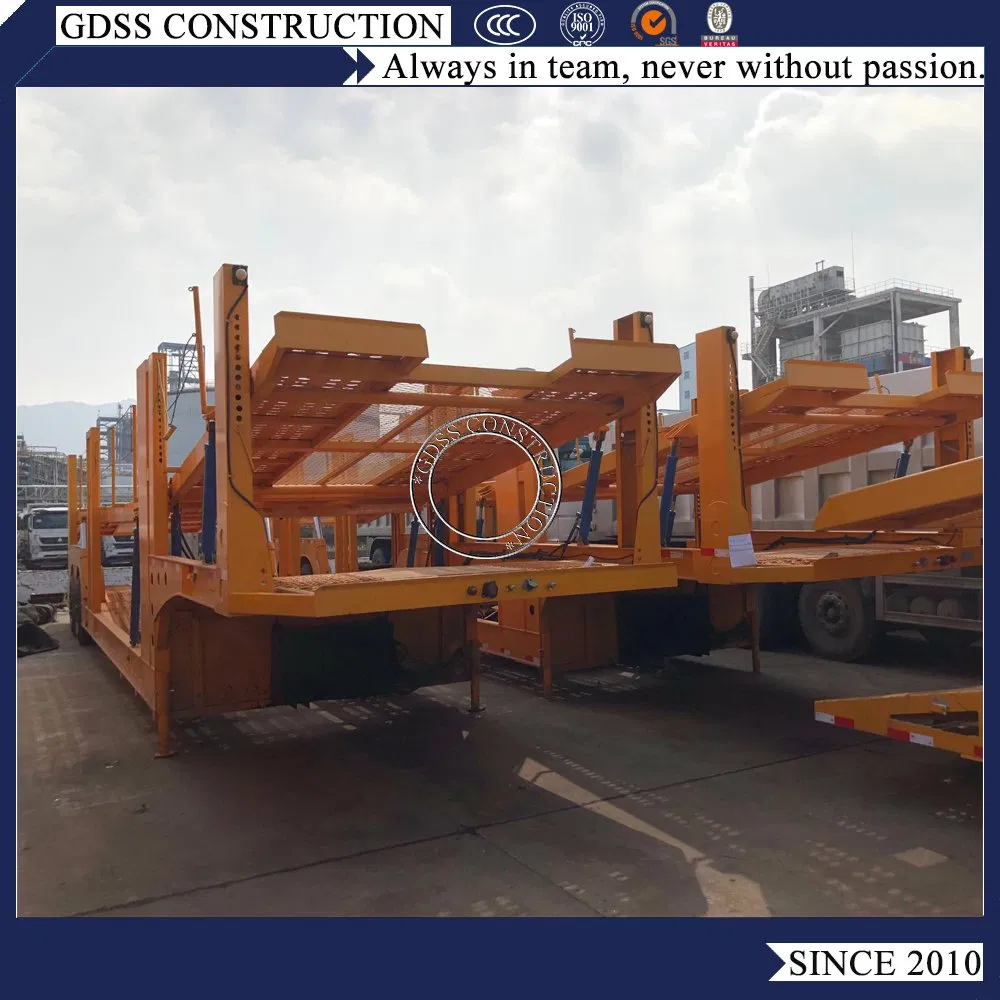 2/3 Axles Frame Tandem Utility Galvanized Lowbed Heavy Duty Car Transport Hauler Carrier Transportation Truck Travel Transporter Box Semi Trailer