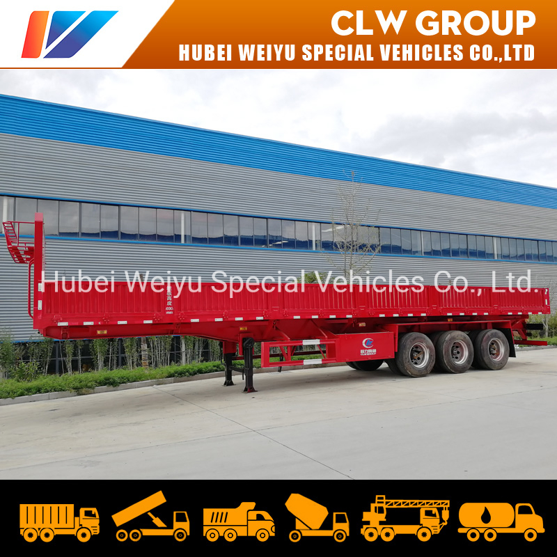 3axle 40-60ton Coal Transport Sidewall Semi Drop Fence Log Van Cargo Trailer