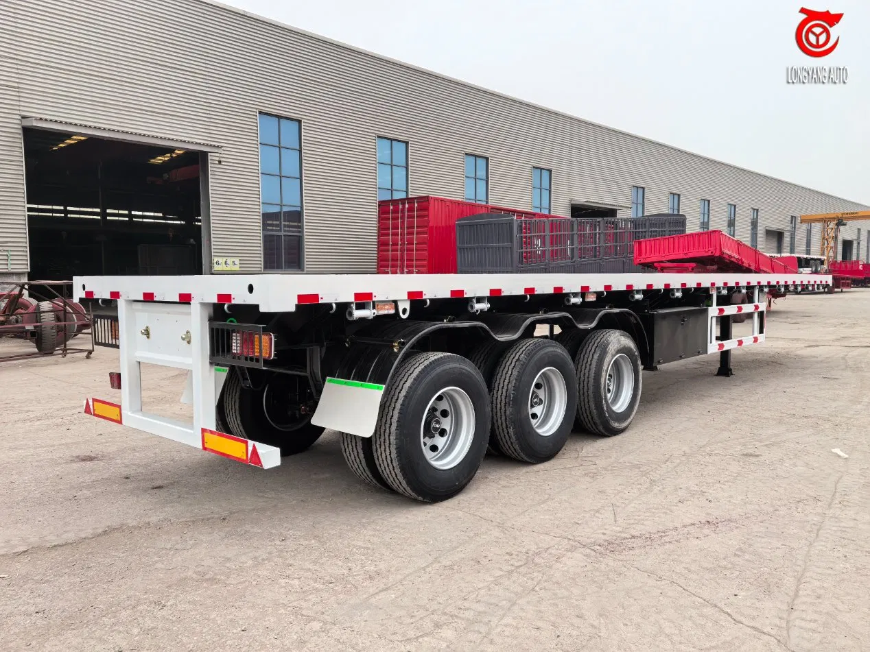 Factory Direct Sales Box Container Cargo Tractor Truck Flatbed Platform Semi Trailer