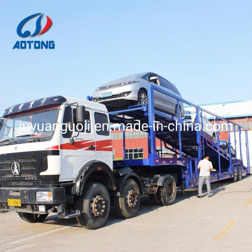 Hydraulic Decks Cars Carrier Semi Trailer Vehicle Transporter Truck Trailers
