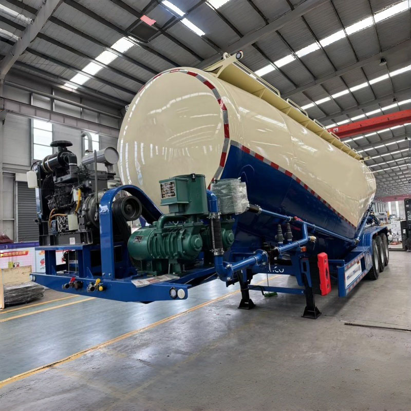 42cbm 45cbm Cement Tank Trailer Dry Bulk Cement Tanker Powder Tanker Trailer Carbon Steel Cement Fly Ash Lime Powder Fuwa BPW Axles