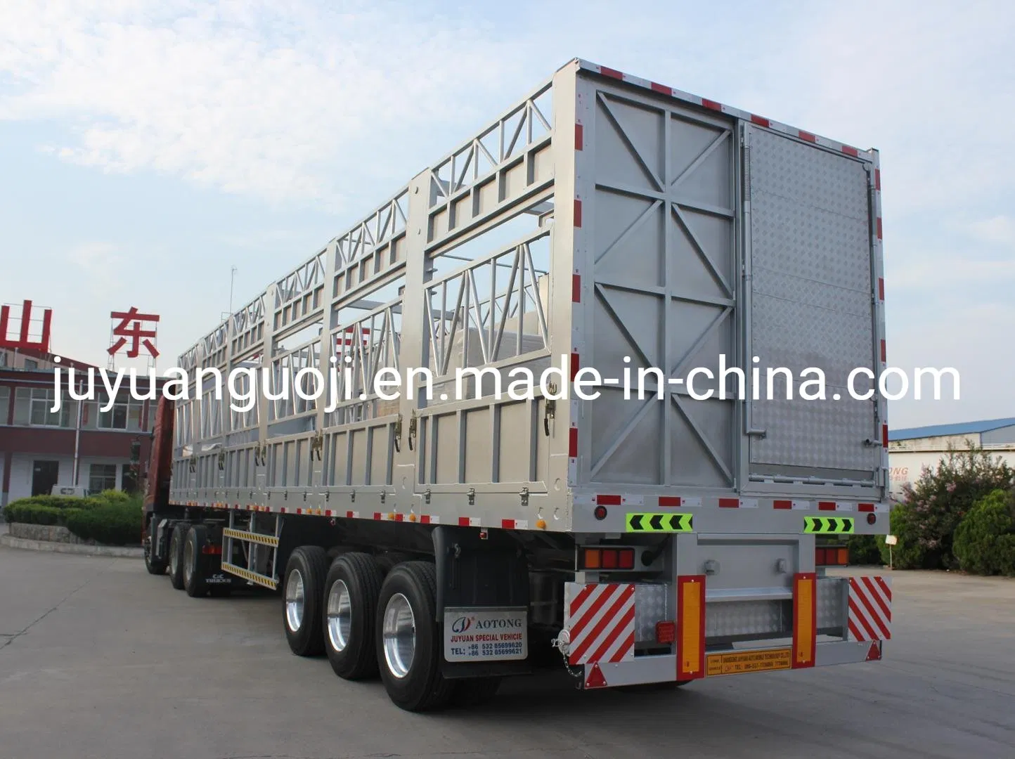 Fence/Livestock Transport Semi Trailer Bulk Cargo Carrier Semi Truck Trailers