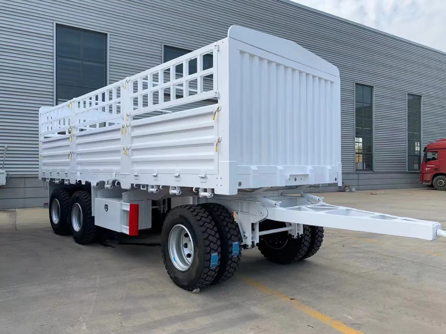 High Quality 3 Axles 4 Axle Draw Bar Fence Trailer 3 Axles Full Trailer Truck Trailer