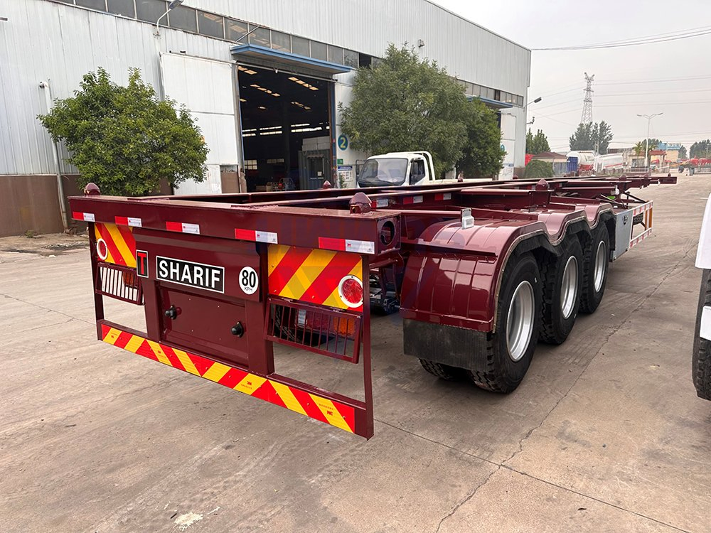 2/3/4 Axles Shipping Container Chassis Skeletal Skeleton Transport Semitrailer