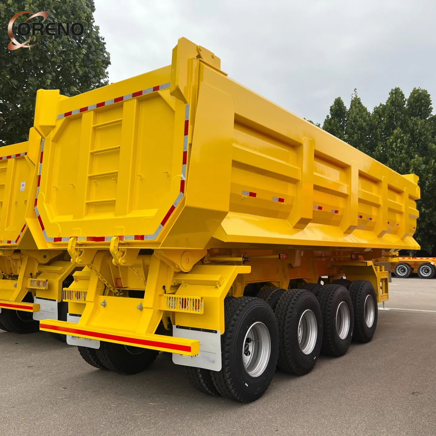 Chinese Factory Steel Side Tripper Dump Trailer Semi-Trailer Design for Hydraulic 4 5 Axles 60-80 Tons Tipper Sand and Cargo