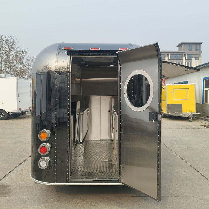 Custom Concession Trailer Cold Burger Food Trailer with Full Kitchen Equipments
