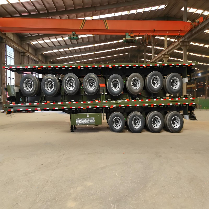 Container Extendable Affordable Flat Bed Trailer Flatbed Truck Semi Trailer for Sale Best Selling 3/4 40 FT Axles Semi-Trailer Heavy Duty