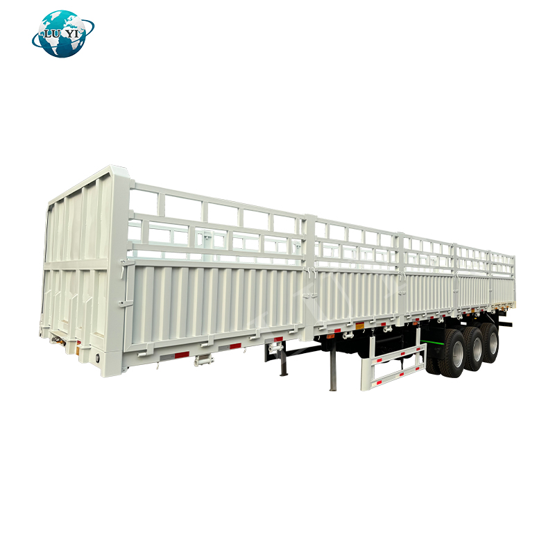 3 Axle 4 Axle Side Wall Truck Trailer Enclosed New Sidewall Fence Cargo Semi Trailer Side Wall Bulk Cargo Trailer