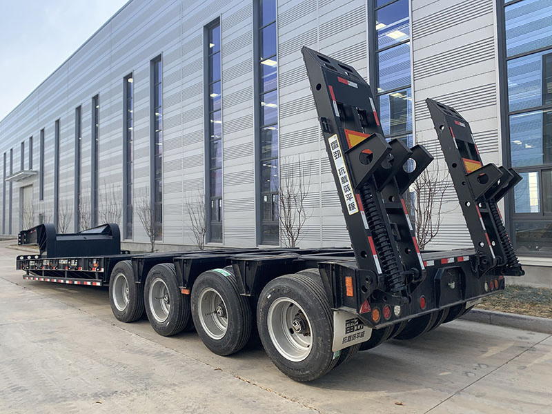 Vehicle Master 3 Axles 80 Ton Lowboy Lowbed Double Drop Deck Heavy Duty Semi Trailer