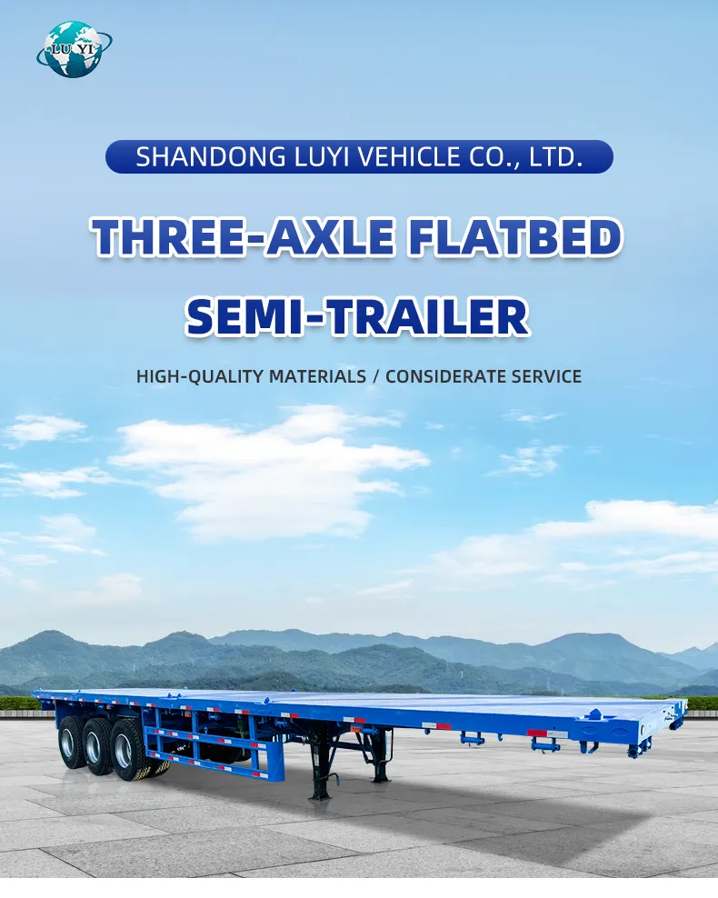 Flatbed Semi Trailer View 1