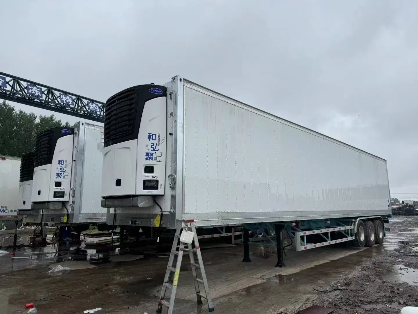 40 Feet 3 Axles Fish Carrier Refrigerated Refrigerator Food Van Freezer Semi Trailer