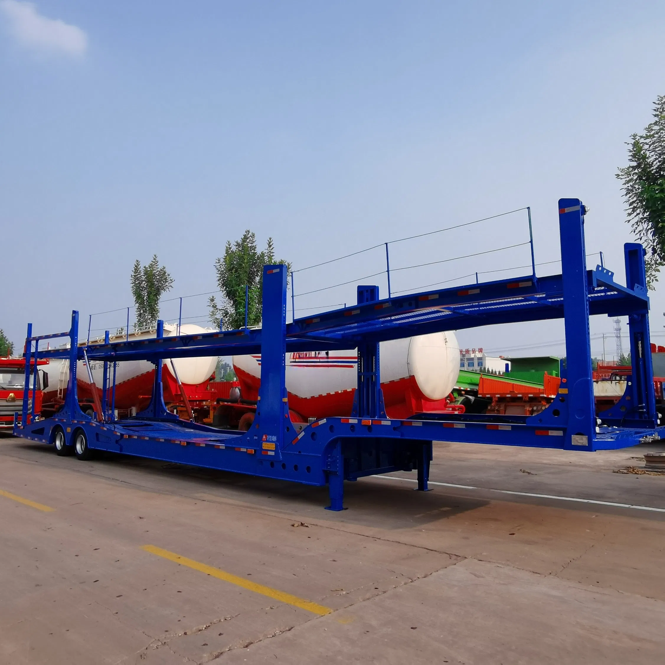 24V Electric Pump System Two-Axle Car Trailer Car Carrier Semi Trailer