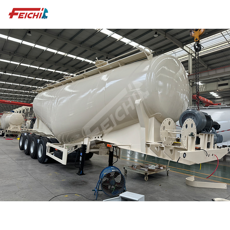 Feichi Brand of 3 Axles Bulk Cement Tanker Heavy Duty Silo Truck Trailer Ships Box Tractor Large Drum Tank Semi Trailer with Good Quality