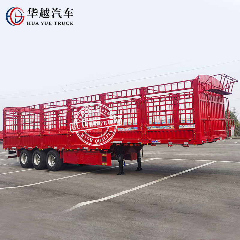 China Factory 3axles Tri Axle 50t 80t 50 Tons 40FT Fence Stake Trailer Semi Storehouse Transportation Great Quality