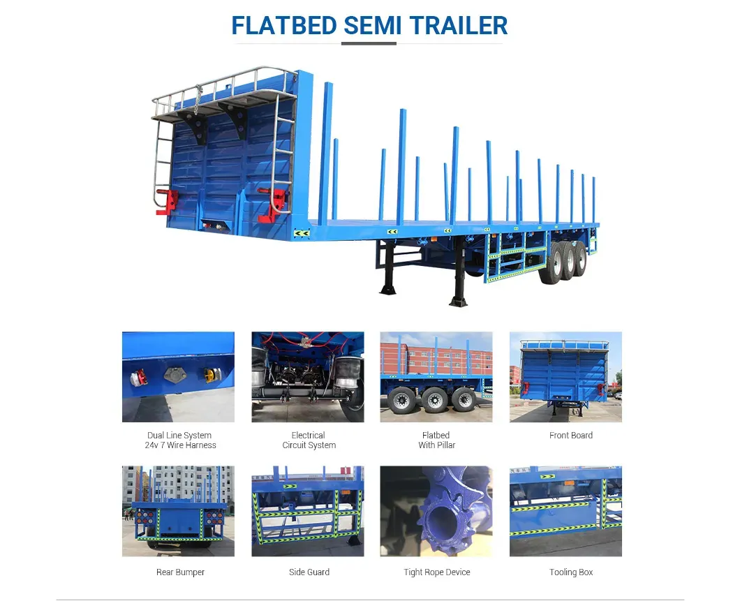 Flatbed Semi Trailer Main View