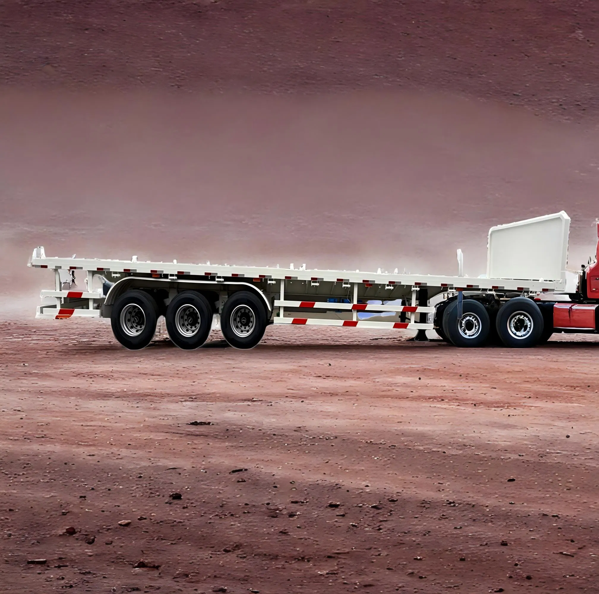 Factory Direct Sales Box Container Cargo Tractor Truck Flatbed Platform Semi Trailer