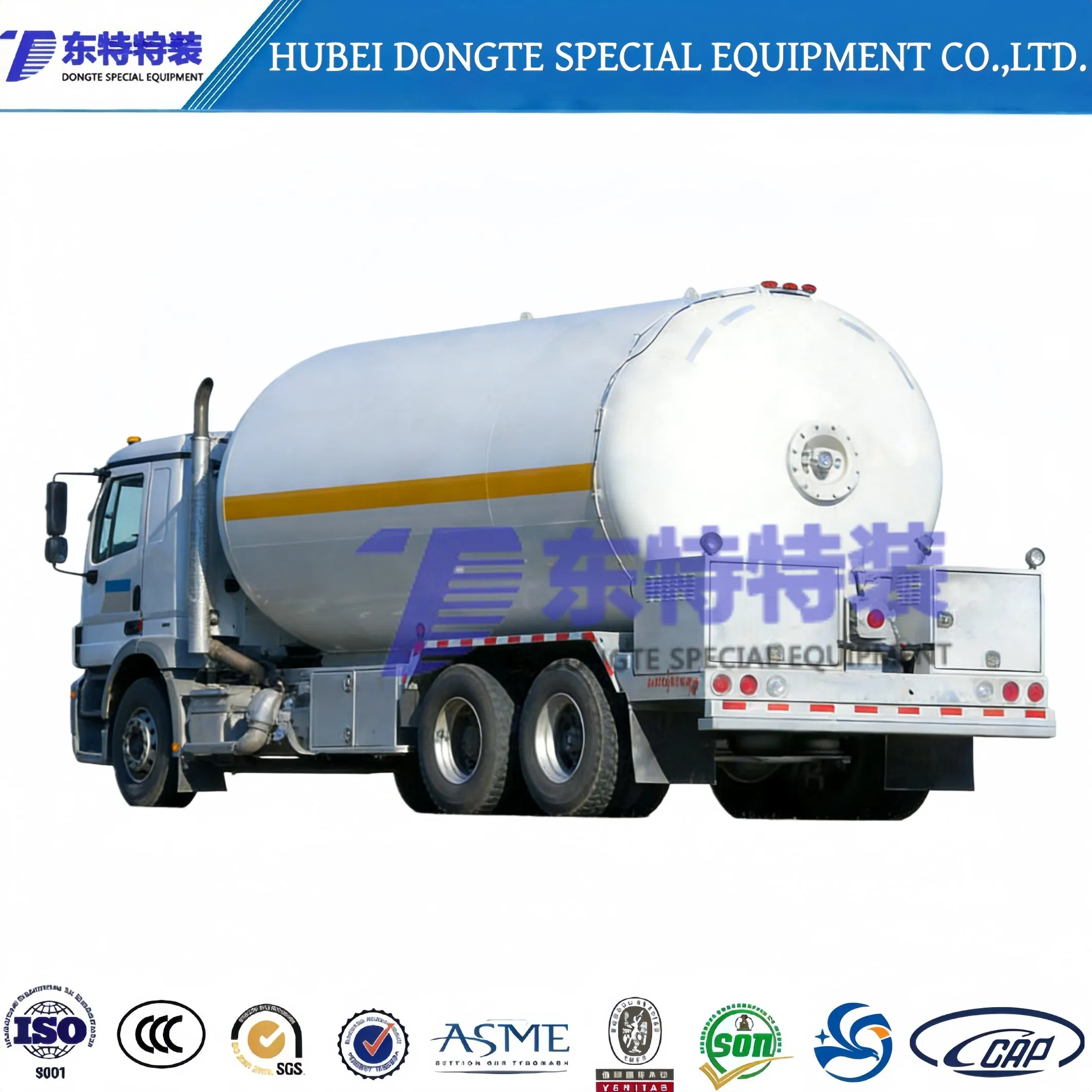 10-15tons Sinotruk/HOWO Multi-Purpose Rhd/LHD LPG Gas Bobtail Tank Truck with Double-Gun Dispenser