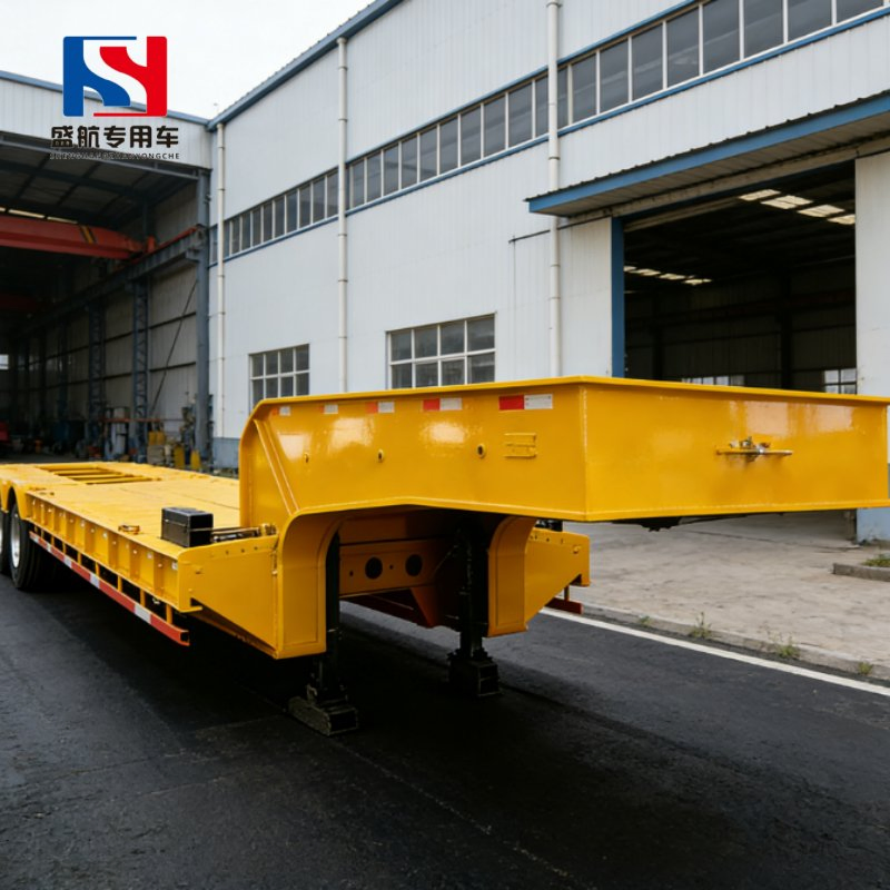 Multi-Axle Modular Lowbed Trailer, 50 Tons Capacity, Hydraulic Gooseneck