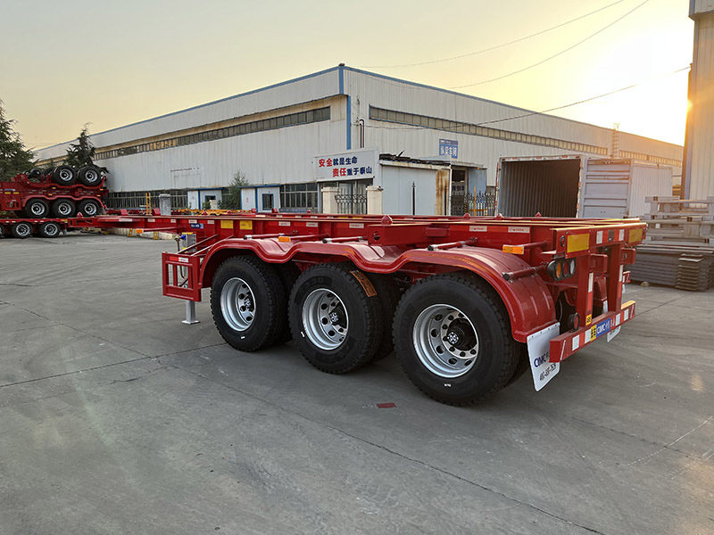 Vehicle Master 3 Axles 60 Ton Skeleton 40 45 FT Skeletal Shipping Container Chassis Semi Truck Trailer Skeleton Semi Trailer