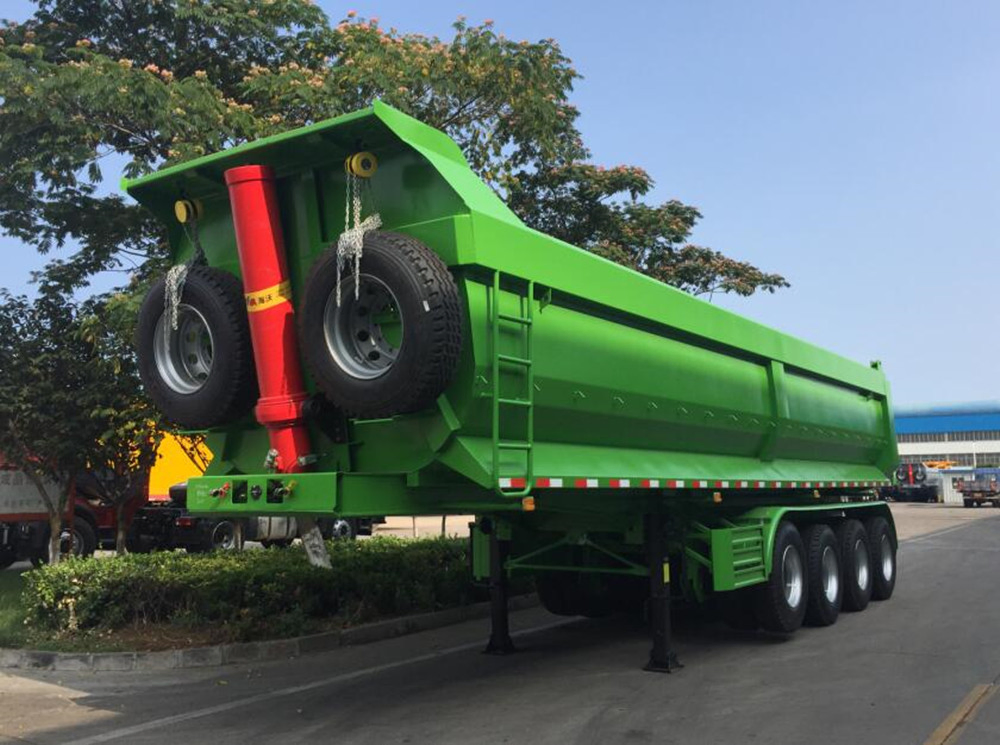 Mongolia Coal Loading Two Flatbed Semitrailer Container Trailer Container Dump Skeleton Truck Low Boy Dolly Lowbed Truck Trailer