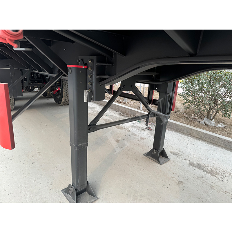 3axles Container Shipping Flat Deck High Bed Platform Flatbed Truck Semi Trailer