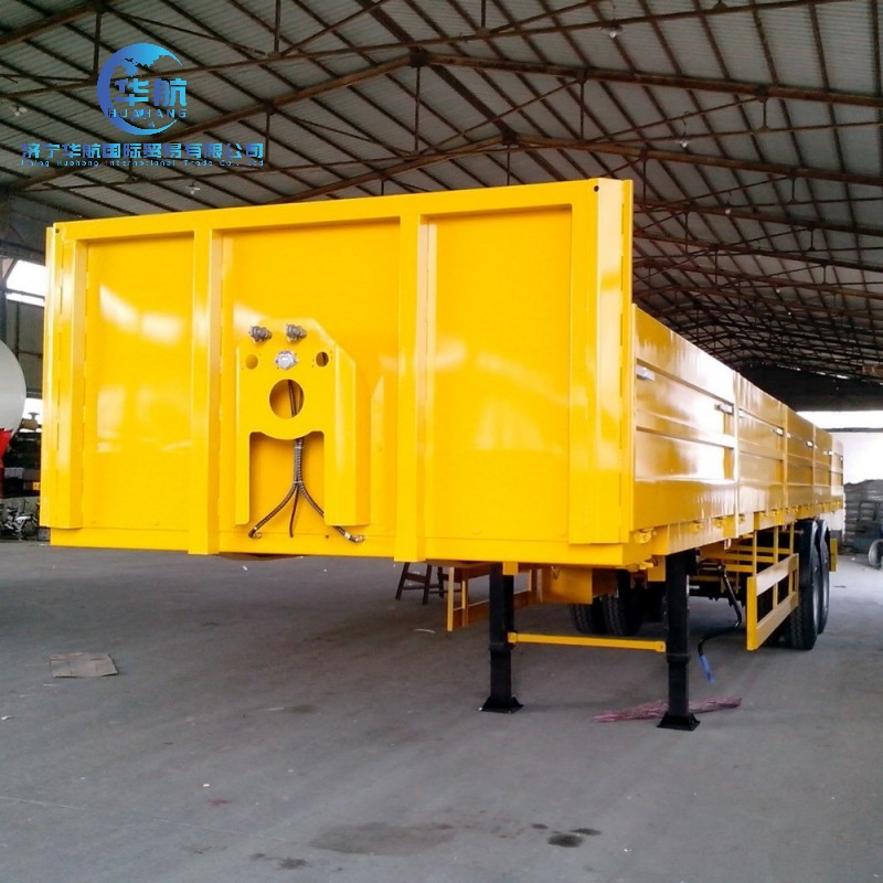 Factory Price China 3 Axles Side Wall Bulk Cargo Transport Drop Side Livestock Fence Sidewall Semi Truck Trailer