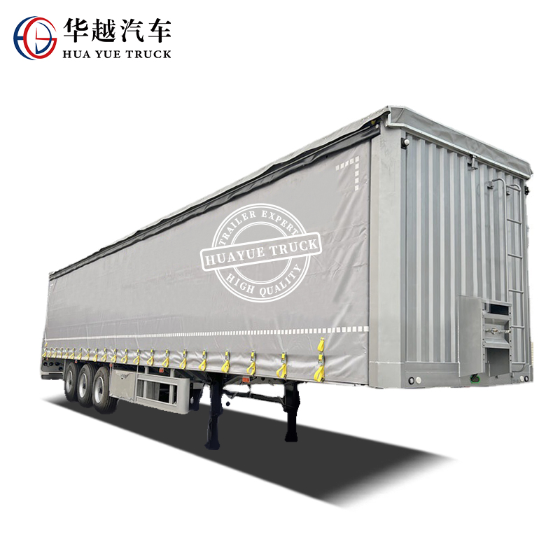 3 Axle 40FT Curtain Side Trailer Curtainsider Dry Van Box Trailer Sliding Curtain Tarpaulin Semi Trailer