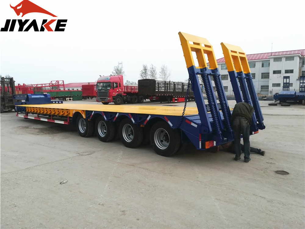 Best Price 3 4axle Gooseneck Low Bed Loader Platform Semi Trailer
