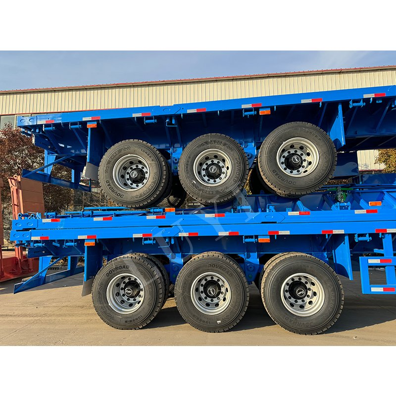 40FT Flatbed and Container Carrier Semi Trailer Platform Semi Trailer Shipping Container Trailer