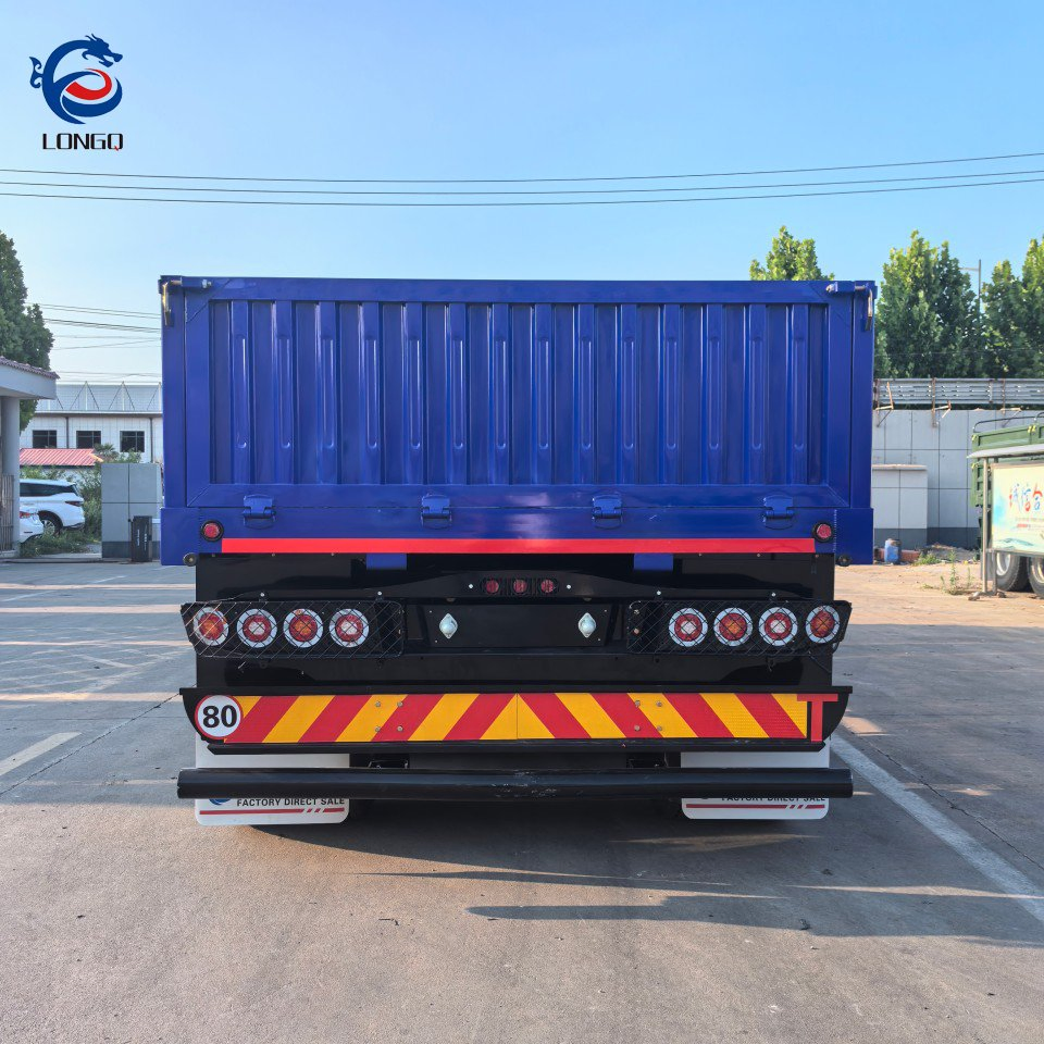 2/ 3/4 Axles Hydraulic Flatbed Drawbar Side Wall Fence Cargo Full Trailer