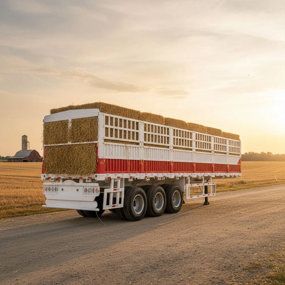 Hica Side Wall Semi Trailer for Building Materials Logs and General Cargo Transportation