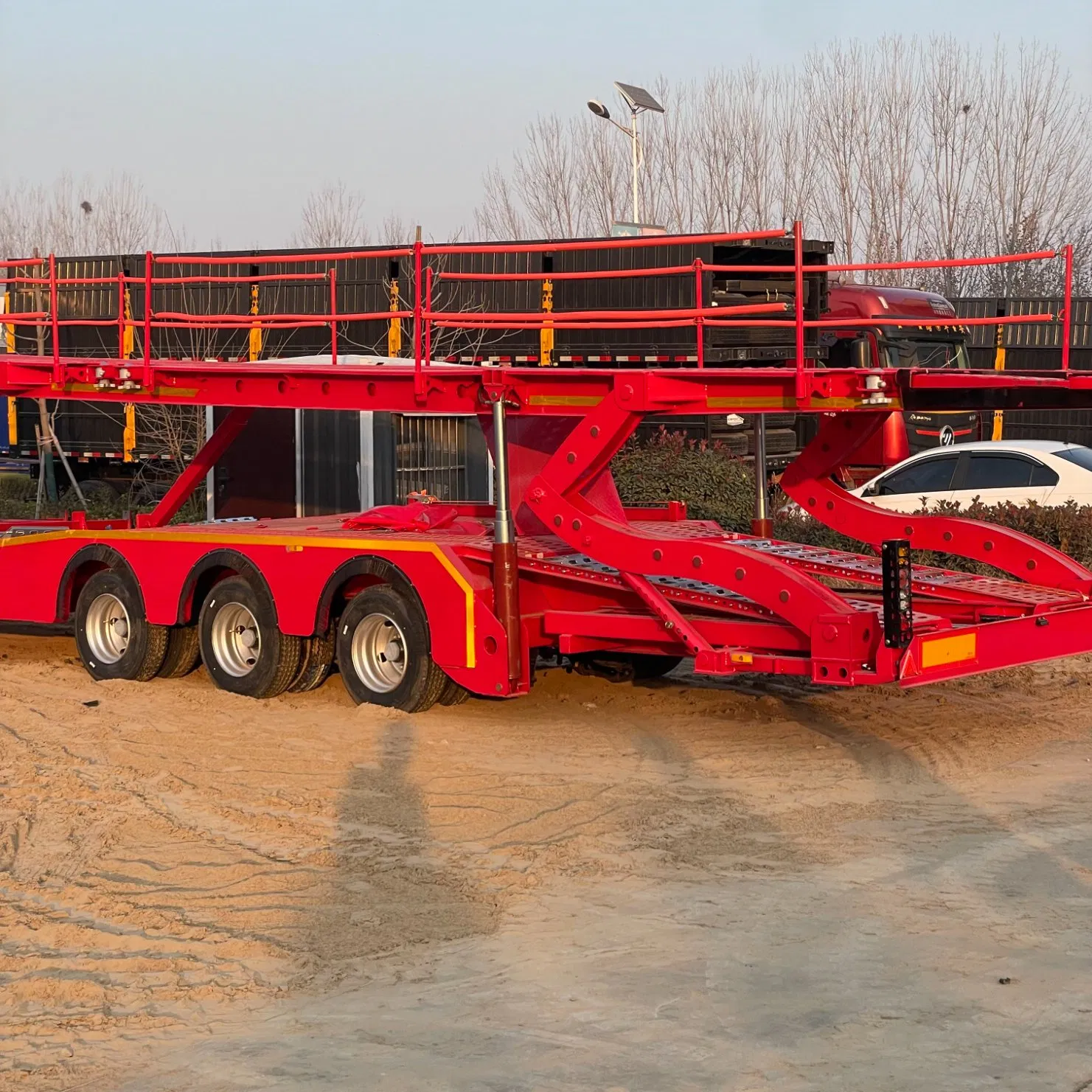 New 2/3/4 Axles 50/60/70/80t Steel Double Deck Heavy Truck 8 10 Car Transport Trailer Car Hauler Trailer Car Carrier Truck Semi Trailer for Transport Car