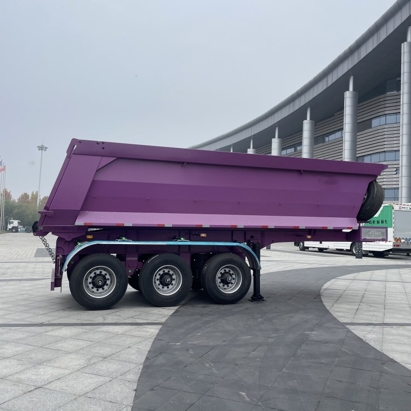 Cheaper Heavy Duty Hydraulic 2/3/4 Axle 60 80 100 Tons U Square Shape Side Rear End Tipper Dump Tipping Dumping Sand Stone Rock Transport Semi Dump Trailer