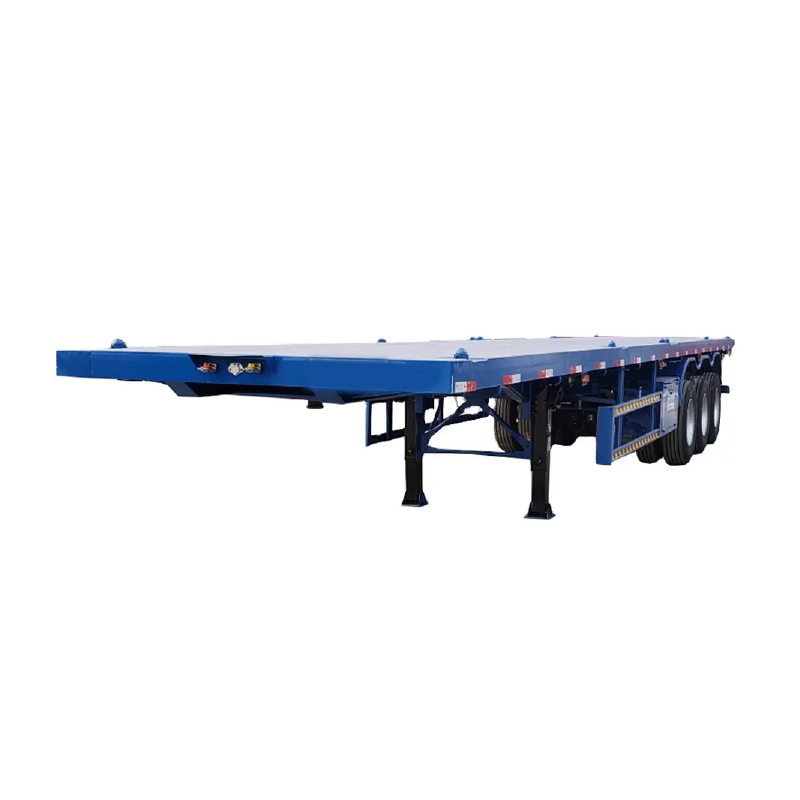 Flatbed Semi Trailer 2/3/4 Axles Trailers Cargo Transport Truck Flatbed Semi Trailer Platform Truck