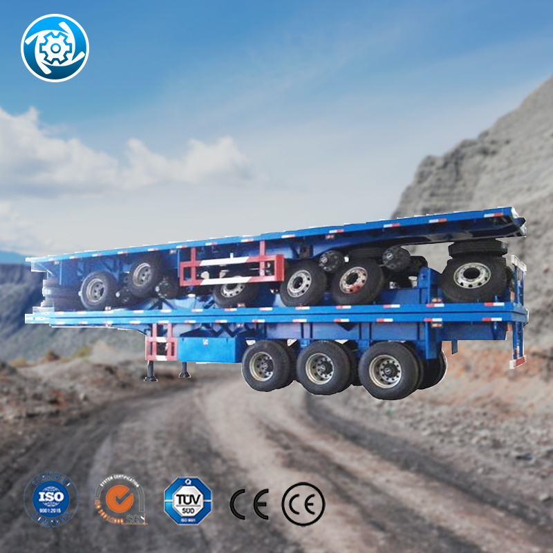 Heavy-Duty Double Drop Semi Trailer for 50 Ton Loads