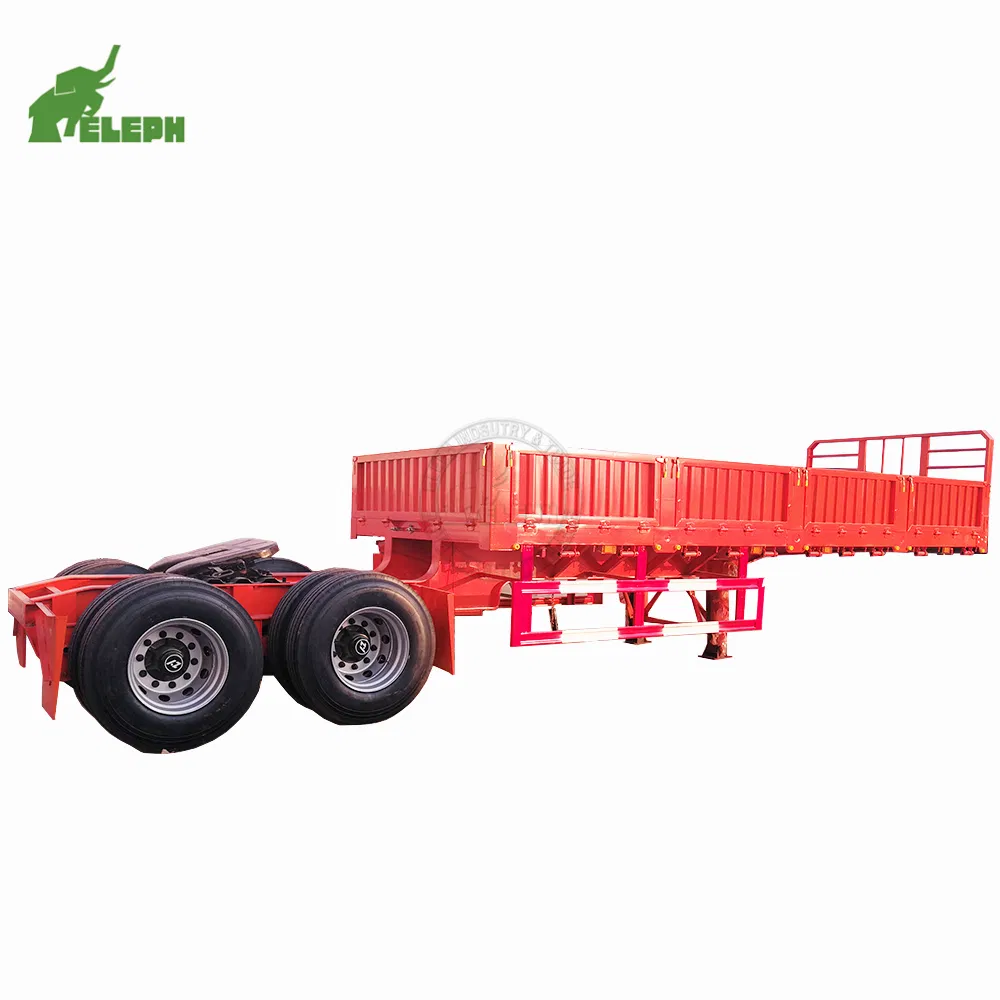 Economic Interlink Double Loading Deck Drop Side Wall Cargo Semi Trailer