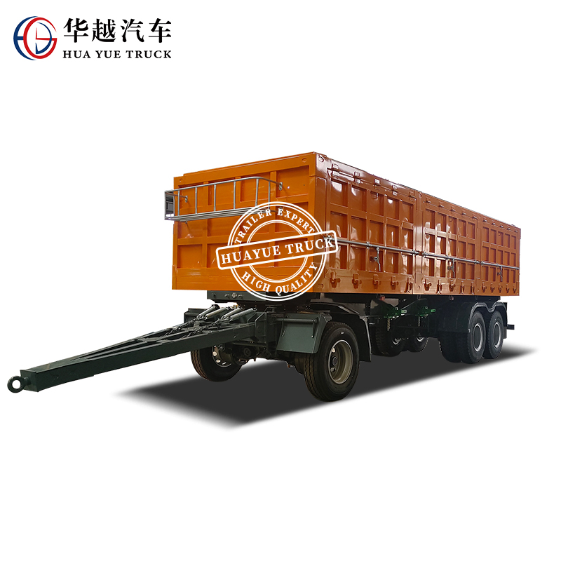 Factory Supply Lower Price 3 Axle 12 Wheels Drawbar Full Trailer with Side Wall in Africa for Sale