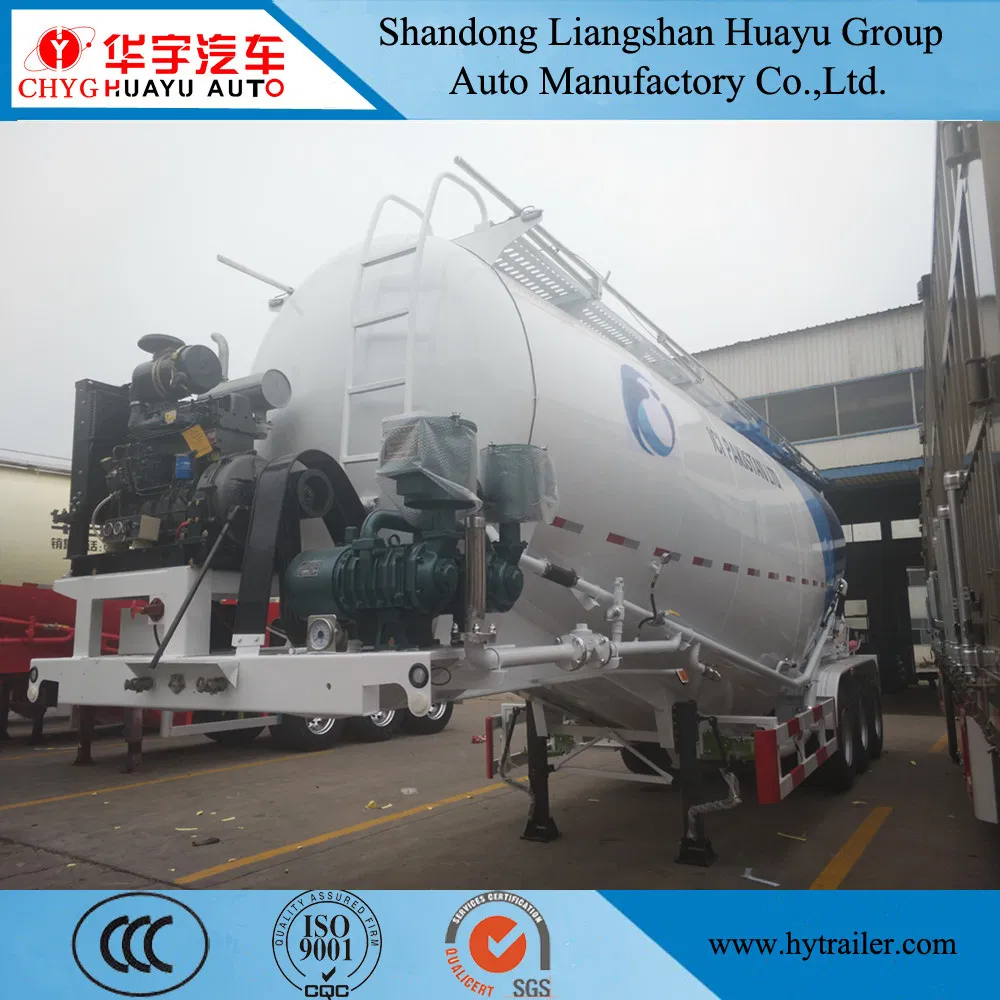 3 Axle 30/35/40/45cbm Bulk Cement/Fly Ash/Flour/Powder Material Transport Tank/Tanker Semi Trailer