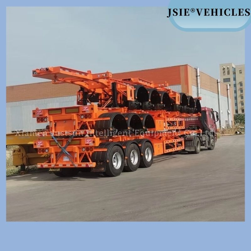 3 Axles Heavy Duty Customized Skeleton Semi Truck Trailer